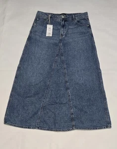 Next Blue Denim Skirt Size UK 12 RRP £36 - Picture 1 of 5