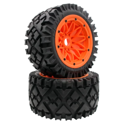 Hinterer All Terrain Reifen Radsatz für 1/5 HPI Rovan Kingmotor Baja 5b Ss Buggy - Bild 1 von 4
