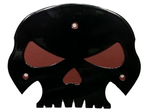 Harley Gloss Negro Calavera Respaldo Placa de Montaje Touring Road King Street Glide - Imagen 1 de 7