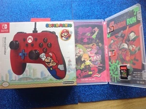 Nintendo Switch Game Splatoon 2 Game) Mario &(wired Controller) - Picture 1 of 9