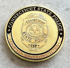 CONNECTICUT STATE POLICE Challenge Coin - Picture 1 of 2