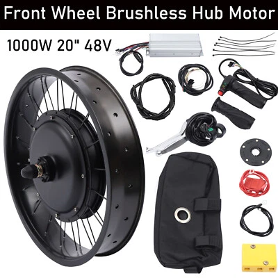 20in 48V 1000W E-Bike Electric Bicycle Motor Conversion Kit Fat Tire Front Wheel - Image 1 of 4