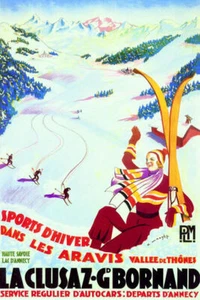 LA CLUSAZ G.BORNAND FRENCH ARAVIS SPORT FRANCE DOWNHILL SKI VINTAGE POSTER REPRO - Picture 1 of 3