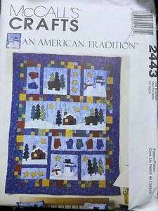 McCall's Sewing Craft Pattern 2443 QUILT MANTLE COVER PILLOWS STOCKINGS UNCUT - Picture 1 of 4