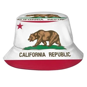 Fashion Funny State Flag Bucket Hat Cute Summer Sun Beach Fishing Cap Unisex - Picture 1 of 5