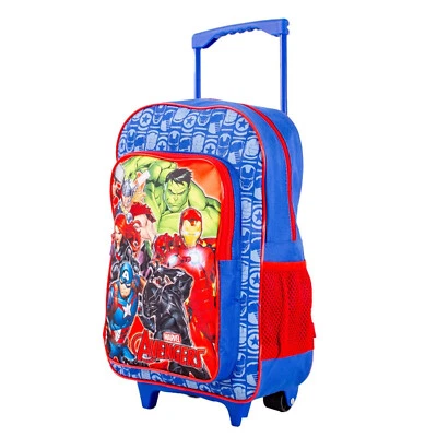 Marvel Avengers Trolley Case Foldable Deluxe Wheeled Kids Suitcase Cabin Bag - Image 1 of 4