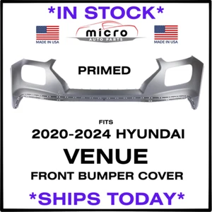 NEW PRIMED FRONT BUMPER COVER FOR 2020-2024 HYUNDAI VENUE HY1014103 SHIPS TODAY - Picture 1 of 8
