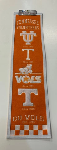 Tennessee Volunteers NCAA Winning Streak Embroidered Heritage Banner! Cover