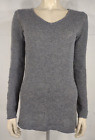 Suss Gray 100% Cashmere V-neck Pullover Tunic Sweater Ladies Size 2