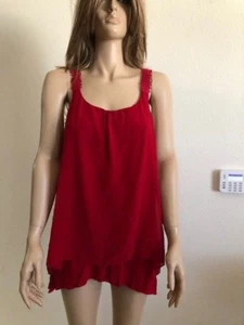 Camiseta sin mangas Kensie roja para mujer nueva sin etiquetas talla mediana - Imagen 1 de 3