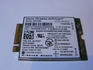 EM7455 4G LTE WWAN Wireless Card Module FRU:00JT547 for Lenovo Yoga 260 - Bild 1 von 1