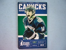 2008/09 VANCOUVER CANUCKS CHICAGO BLACK HAWKS NHL PLAYOFFS PROGRAM ALEX BURROWS