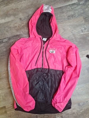 Chaqueta deportiva para mujer M-L lluvia viento ropa activa rosa brillante negro poctets Foto 1 de 4