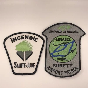 Canadian 2 Patch Lot Montreal Airport Safety Saint Julie Fire Service Department - Bild 1 von 5