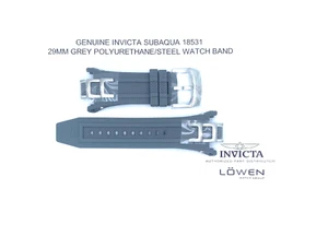 Authentic Invicta Subaqua 18531 Grey Polyurethane/SS 29mm Watch Band - Picture 1 of 3