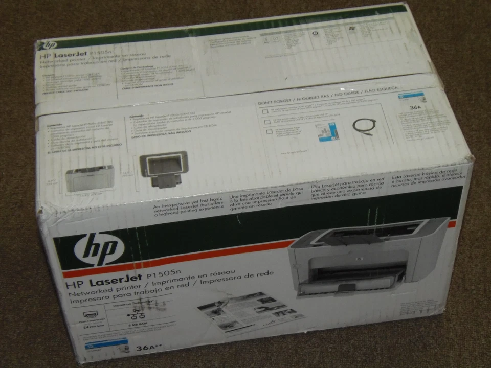 New Factory Sealed HP LaserJet P1505n Laser Printer CB413A - Image 1 of 1