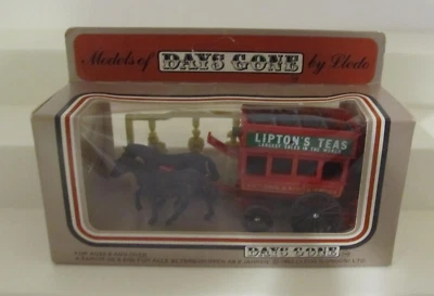 Vintage LLedo 1983 Models of Days Gone Diecast Lipton Teas Coach w/Passengers - Image 1 of 4