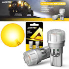 2Pcs T10 Yellow Led Side Marker Light Bulbs 168 194 2825 Canbus Error Free Amber