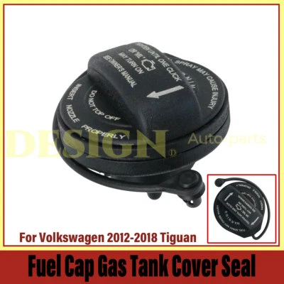 Se adapta a Volkswagen 2012-2018 Tiguan 5N0-201-550-F tapa de combustible tanque de gasolina sello de cubierta Foto 1 de 4