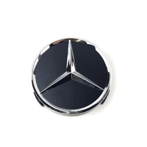 1X Mercedes-Benz Cache De Roue A2204000125 9283 Noir Mat - Picture 1 of 6