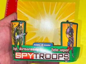 2003 HASBRO GI JOE SPY TROOPS SGT. AIRBORNE & TELE-VIPER BLISTER PACK CARD BACK  - Picture 1 of 8