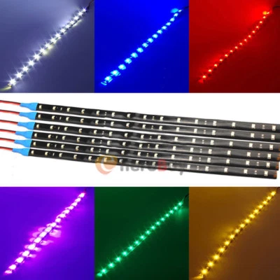 6-18pcs 12" 15 LED Flexible Truck Car Motor Light Strip Waterproof 12V Lamp - Image 1 of 4