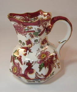 Vintage Masons Ironstone 5 1/2" Red Mandalay 1 Pint Hydra Jug c1970s VGC - Picture 1 of 7