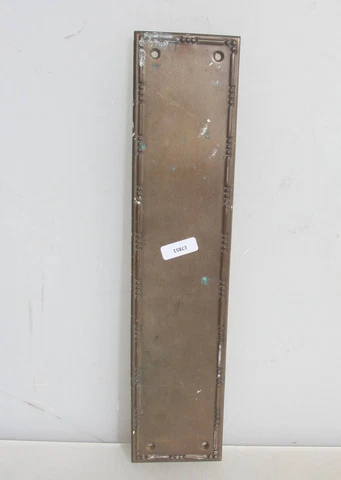 Antique Bronze Finger Plates Push Door Handle Old Beading Copper Vintage Cover