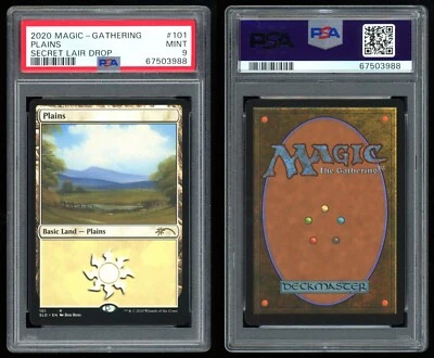 PSA 9 Plains 101 (Bob Ross) - 2020 Magic MTG Secret Lair Happy Little Gathering - Image 1 of 3