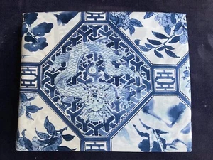 Vintage Ralph Lauren Palm Harbor Octagonal Blue FULL Deep Fitted Sheet Rare! - Picture 1 of 4