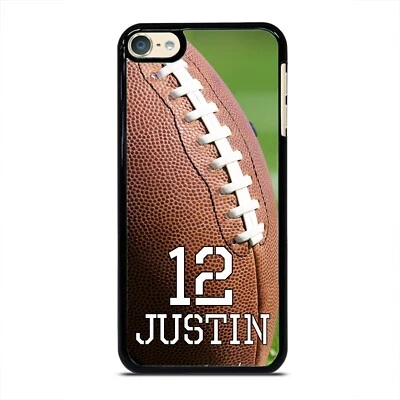 Funda protectora de fútbol personalizada con nombre número deportivo para Apple iPod 7 6 5 4 Foto 1 de 4