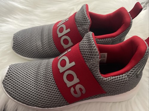 Sneakers slip on per bambini Adidas Adapt Racer rosse bianche grigie taglia 3