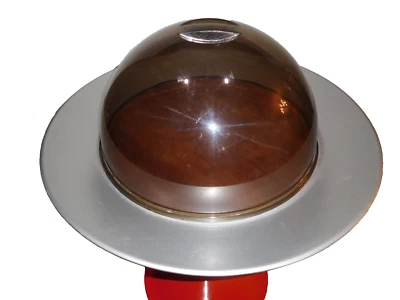 罕见复古 1968 年中世纪现代烟熏“UFO”球-BQ 侧/托盘桌 — 第 1/4 张图片