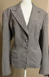 Evan - Picone Suit Women's 2 Button Blazer Jacket in Gray Size 16 Women’s Plus - Picture 1 of 24