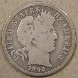 1896-O Barber Dime 10c VG - Picture 1 of 2