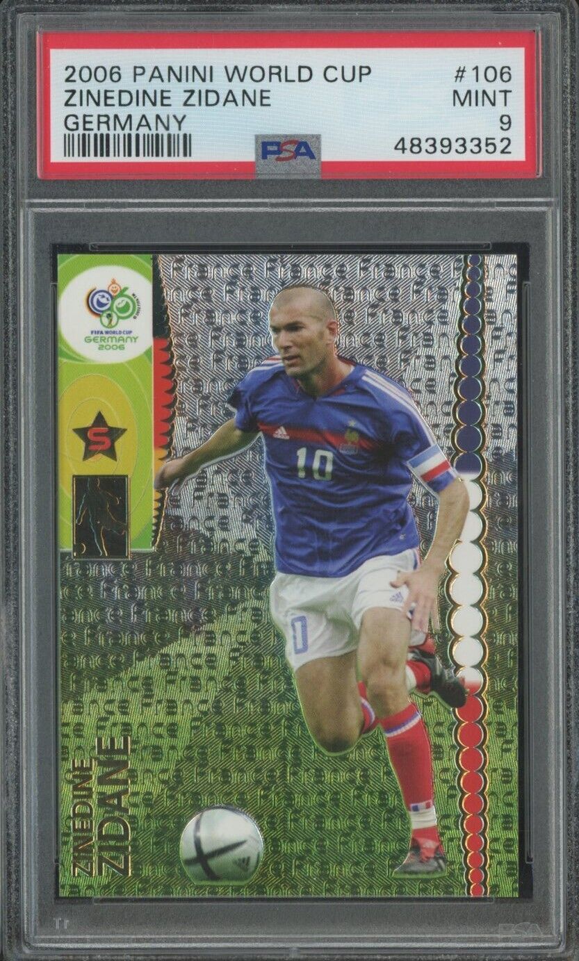 2006 Panini World Cup Soccer Germany #106 Zinedine Zidane PSA 9 MINT