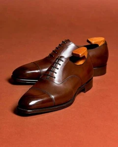 Scarpa da uomo marrone scarpa Oxford scarpa formale uomo scarpa abito scarpa da matrimonio scarpa da lavoro - Foto 1 di 7