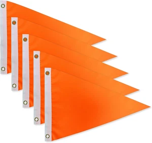 5er Pack orange Sicherheitsflagge 12x18 Zoll - langlebigste 210D | reißfest wasserfest - Bild 1 von 5