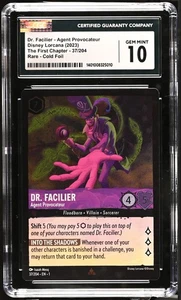 Disney Lorcana The First Chapter Dr. Facilier #37/204 CGC 10 2023 - Imagen 1 de 3