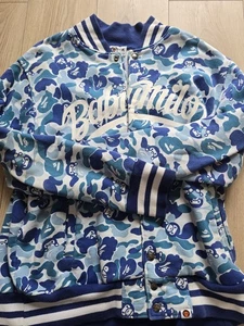 Rare BAPE Baby Milo Blue Camo Varsity Jacket – Excellent – A Bathing Ape - Picture 1 of 5