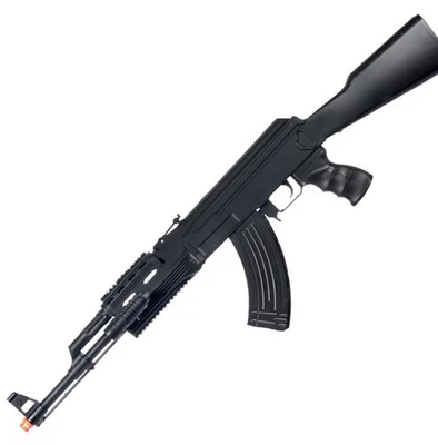 AK47 Spring Loaded Airsoft Rifle - Tactical LED Fashlight - Image 1 of 4