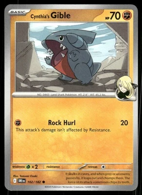 SV10: Destined Rivals #102/182 Cynthia's Gible - Image 1 of 2