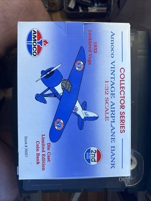 Amoco 1932  Lockheed Vega 1:32 Die Cast Metal Airplane Bank - Image 1 of 4
