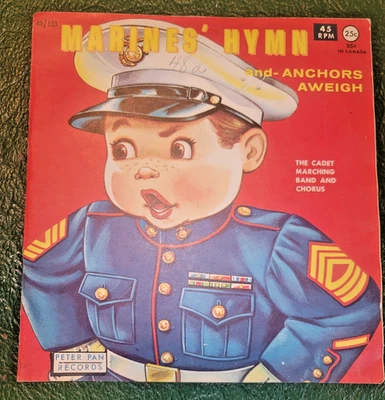 Винтажная пластинка 45 об/мин Marine Hymn and Anchor's Aweigh 1960 Peter Pan Records - Изображение 1 из 4