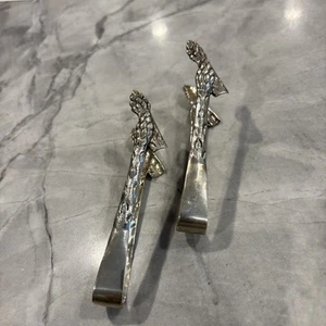 2 Asparagus Tongs Silver Antique Signed 800 Coppini Florence Italy. Ex. Cond. - Picture 1 of 5