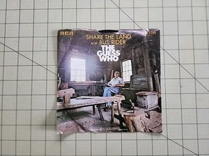 1970 RCA THE GUESS WHO SHARE THE LAND BUS RIDER 45 RPM - Picture 1 of 4