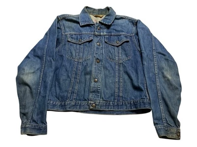 Chaqueta de Camionero Vintage Años 70 Montgomery Ward Denim Tipo 3 Talla Pequeña Foto 1 de 4
