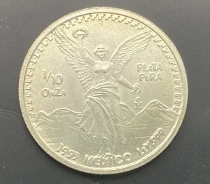 MEXICO. AÑO 1993.  1/10 ONZA PLATA PURA LIBERTAD PESO 3,1 GR - Picture 1 of 2