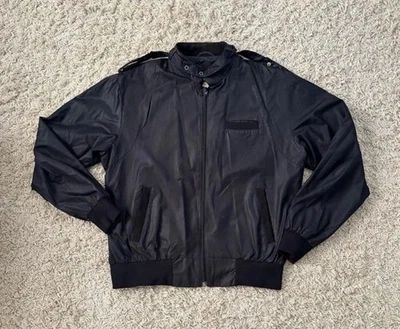 Jaqueta Bomber Vintage Anos 80 Aventure Preta Retrô Esportiva Feminina G - Imagem 1 de 4