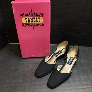 Vaneli elegante schwarze Damen-Slipper aus Satin 6 M, 61886, Originalkarton - Bild 1 von 10